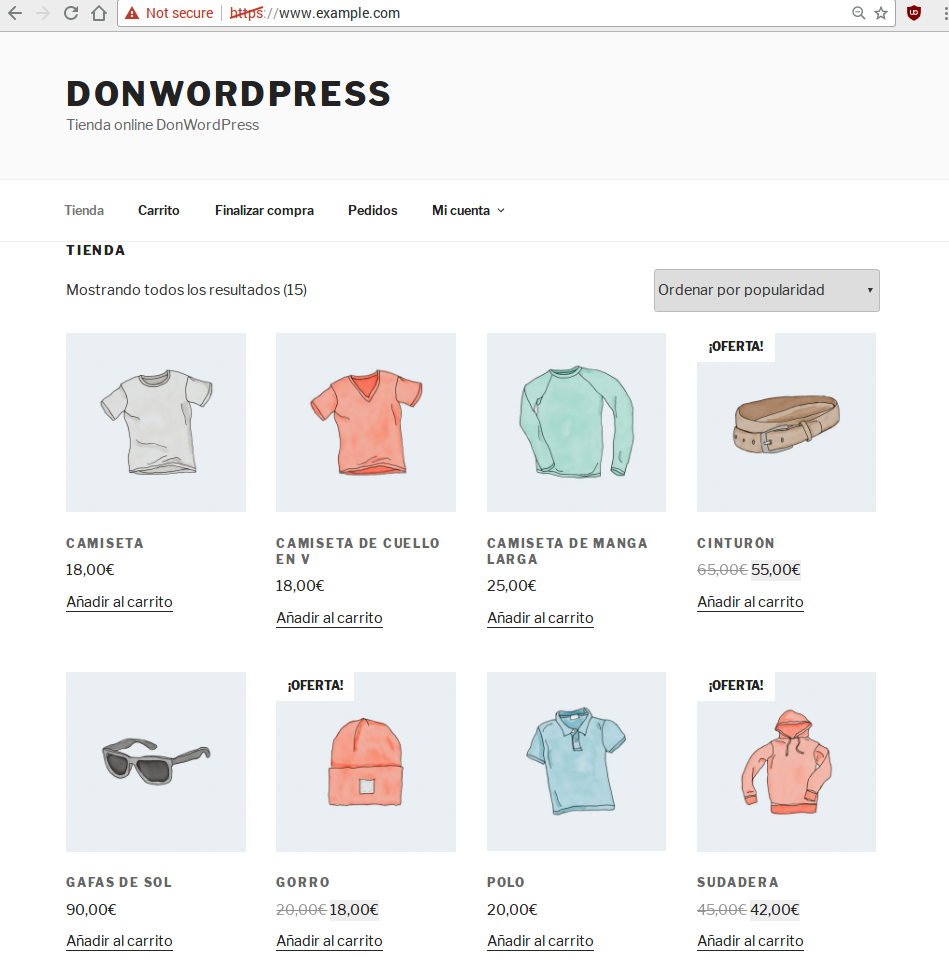 Tienda WooCommerce